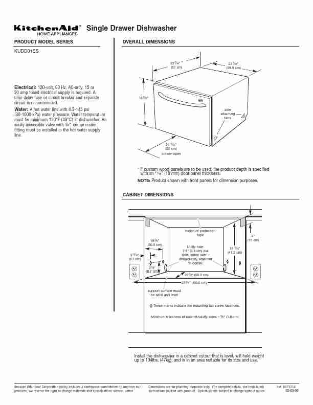 KitchenAid Dishwasher KUDD01SS-page_pdf
